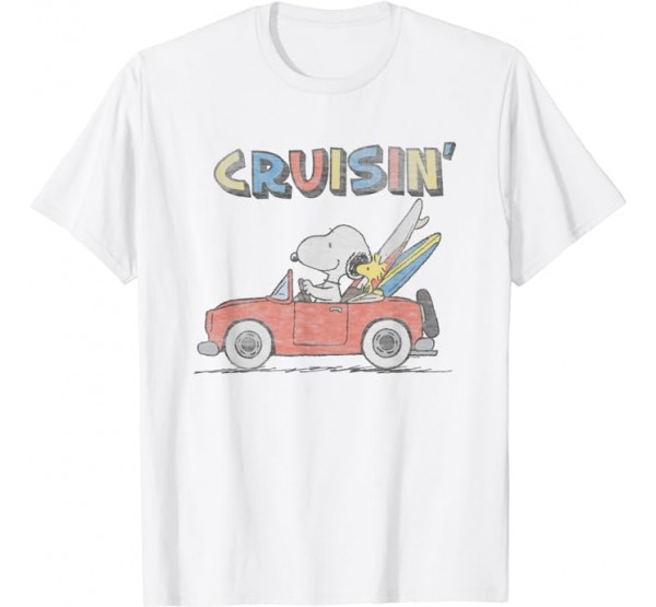 Peanuts Snoopy and Woodstock Cruisin_ T-Shirt